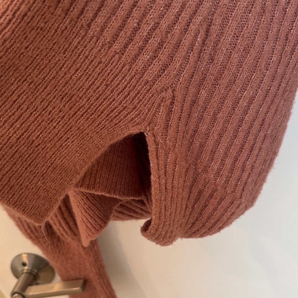 Max Studio Ribbed Knit Cardigan in Mauve - Picture 10 of 10